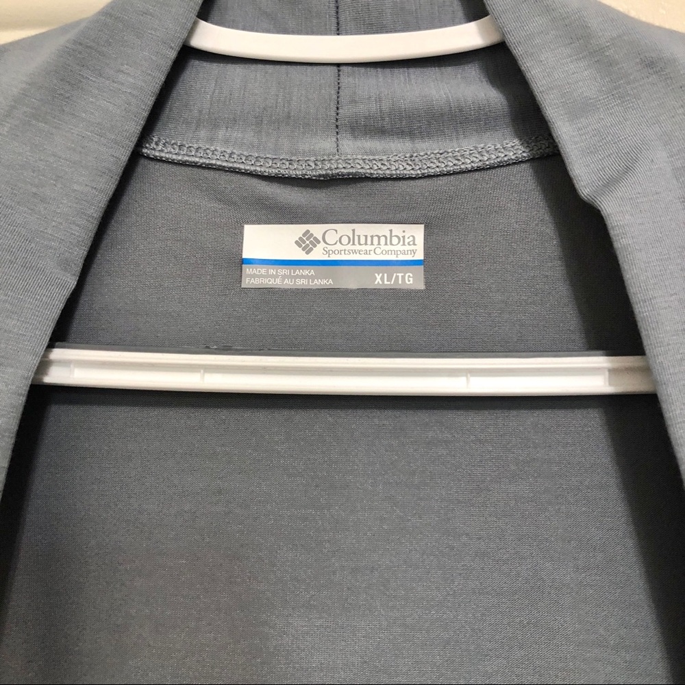 Columbia Sportswear Gray Long Sleeves Open Front Knit Cover Up Wrap - Picture 6 of 13